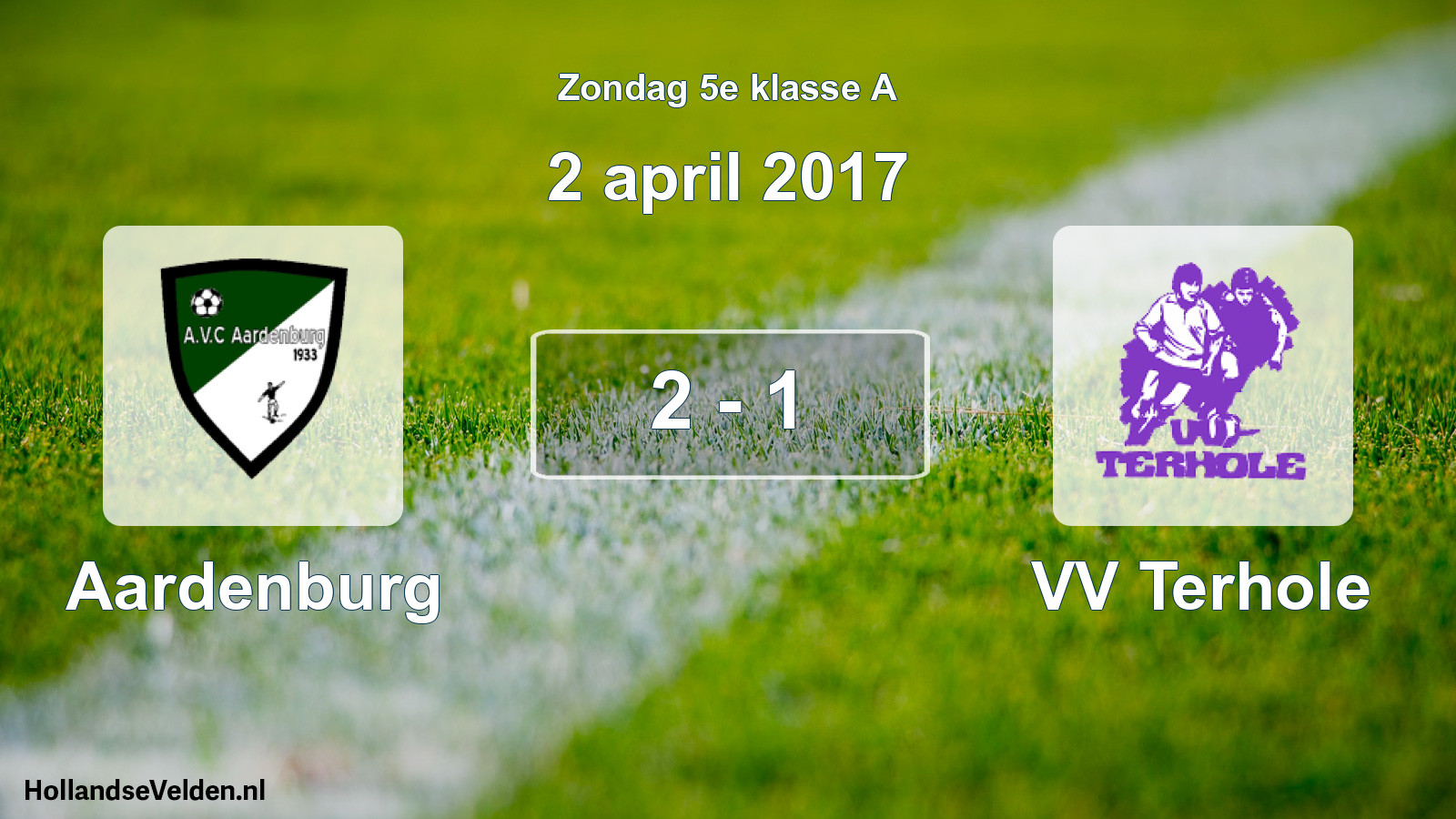 Total number of matches played: Aardenburg - VV Terhole 2 - 1 (2 April 2017)