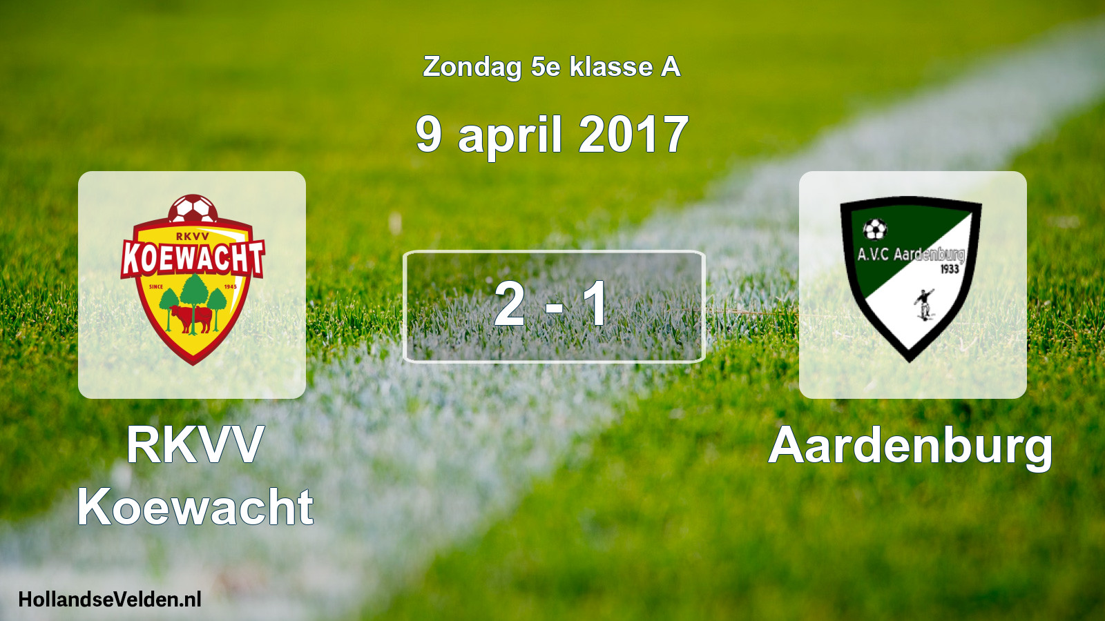 Total number of matches played: RKVV Koewacht - Aardenburg 2 - 1 (9 April 2017)