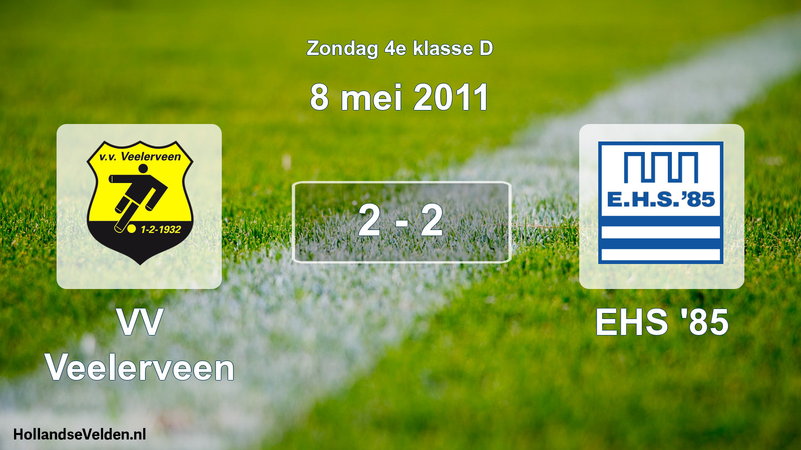 Total number of matches played: VV Veelerveen - EHS '85 2 - 2 (8 May 2011)