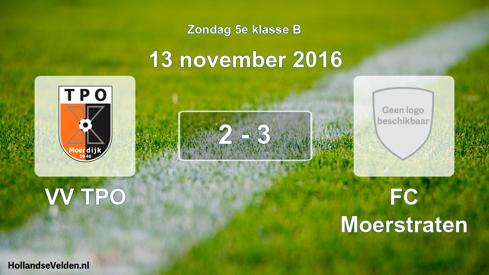 Total number of matches played: VV TPO - FC Moerstraten 2 - 3 (13 November 2016)
