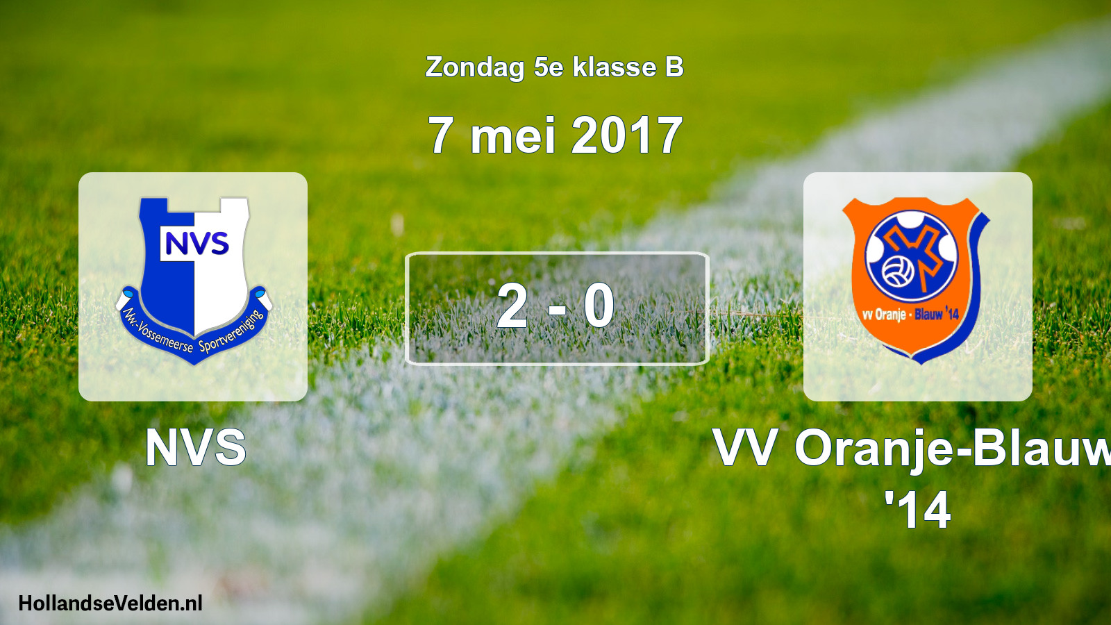 Total number of matches played: NVS - VV Oranje-Blauw '14 2 - 0 (7 May 2017)