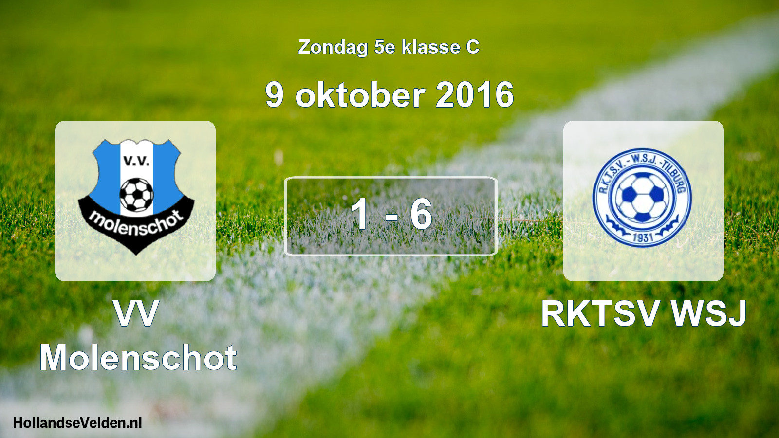 Total number of matches played: VV Molenschot - RKTSV WSJ 1 - 6 (9 October 2016)