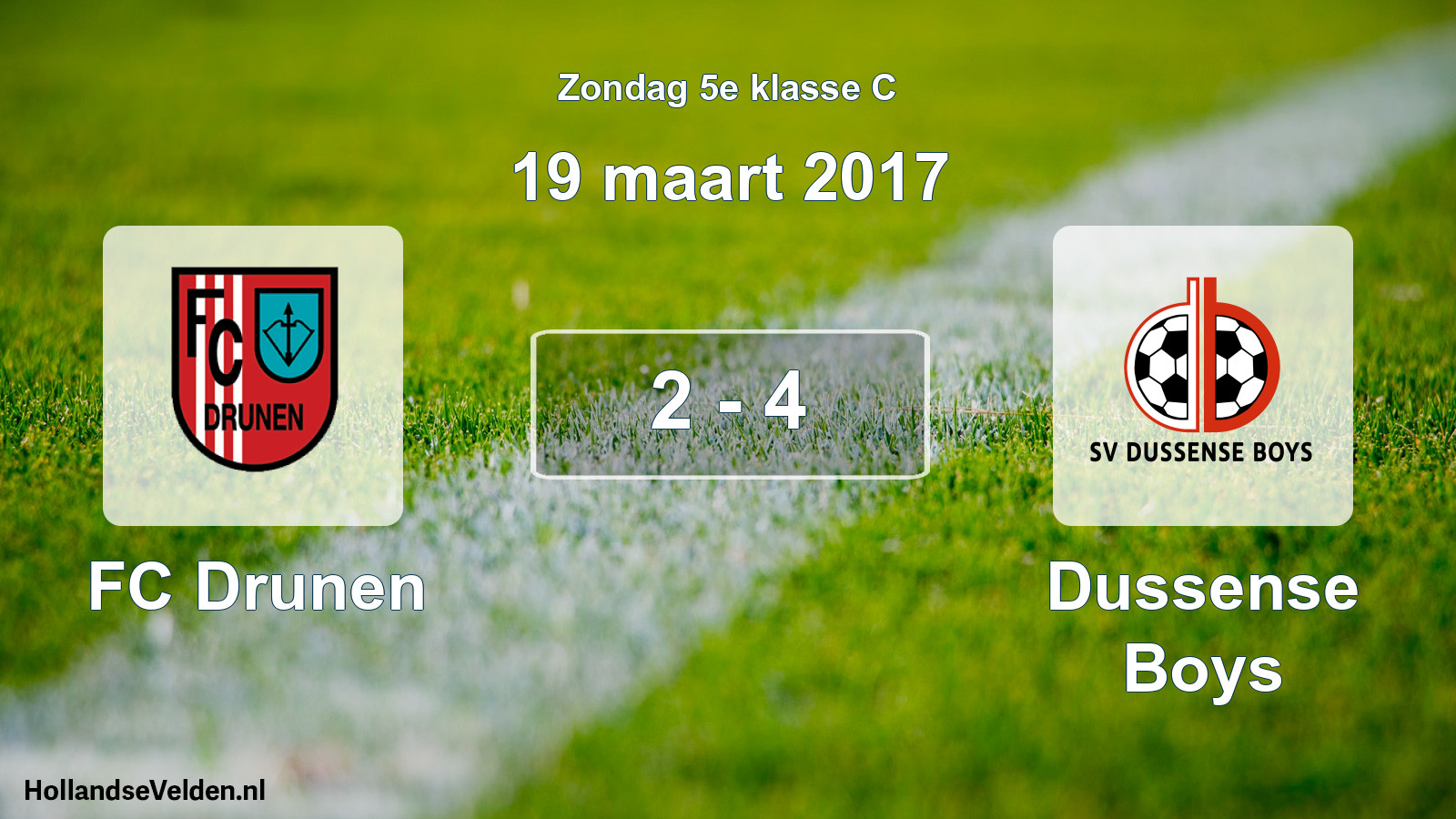Total number of matches played: FC Drunen - Dussense Boys 2 - 4 (19 March 2017)