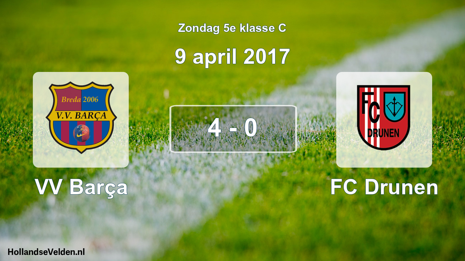 Total number of matches played: VV Barça - FC Drunen 4 - 0 (9 April 2017)