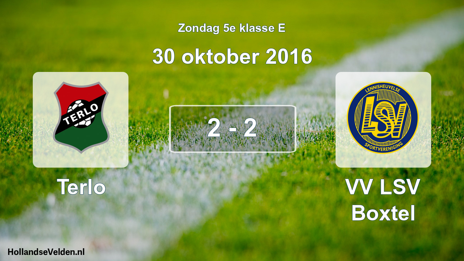 Total number of matches played: Terlo - VV LSV Boxtel 2 - 2 (30 October 2016)