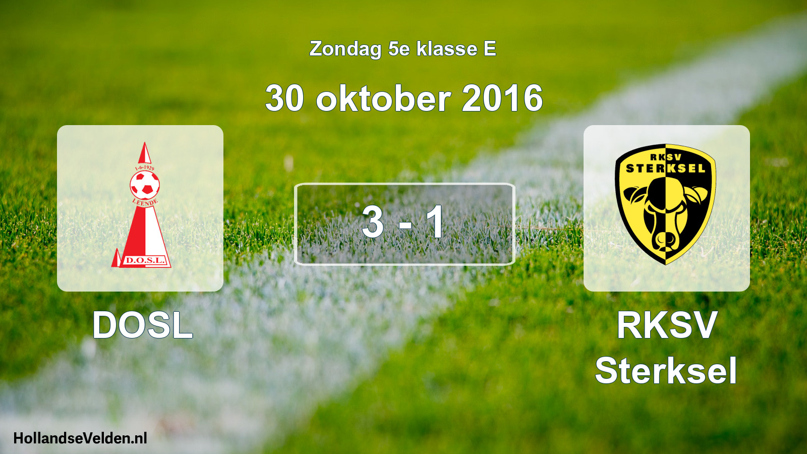 Total number of matches played: DOSL - RKSV Sterksel 3 - 1 (30 October 2016)