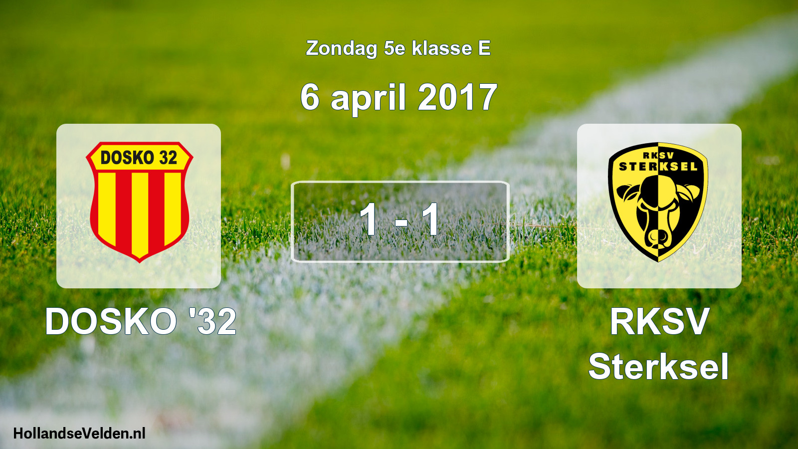 Total number of matches played: DOSKO '32 - RKSV Sterksel 1 - 1 (6 April 2017)
