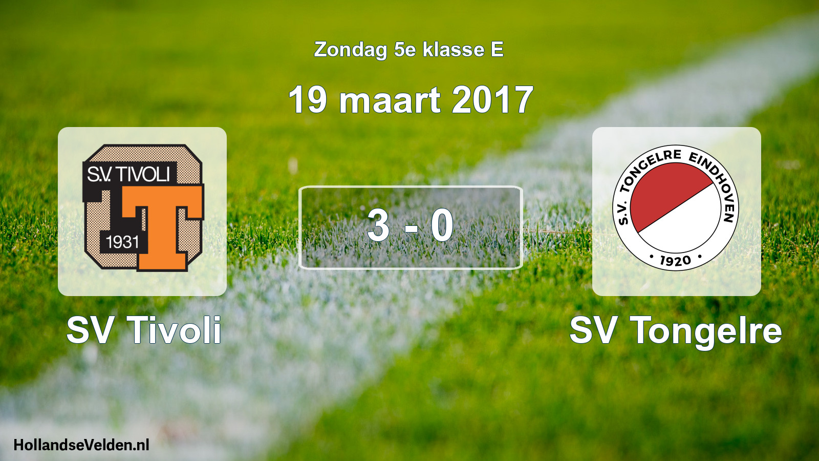 Total number of matches played: SV Tivoli - SV Tongelre 3 - 0 (19 March 2017)