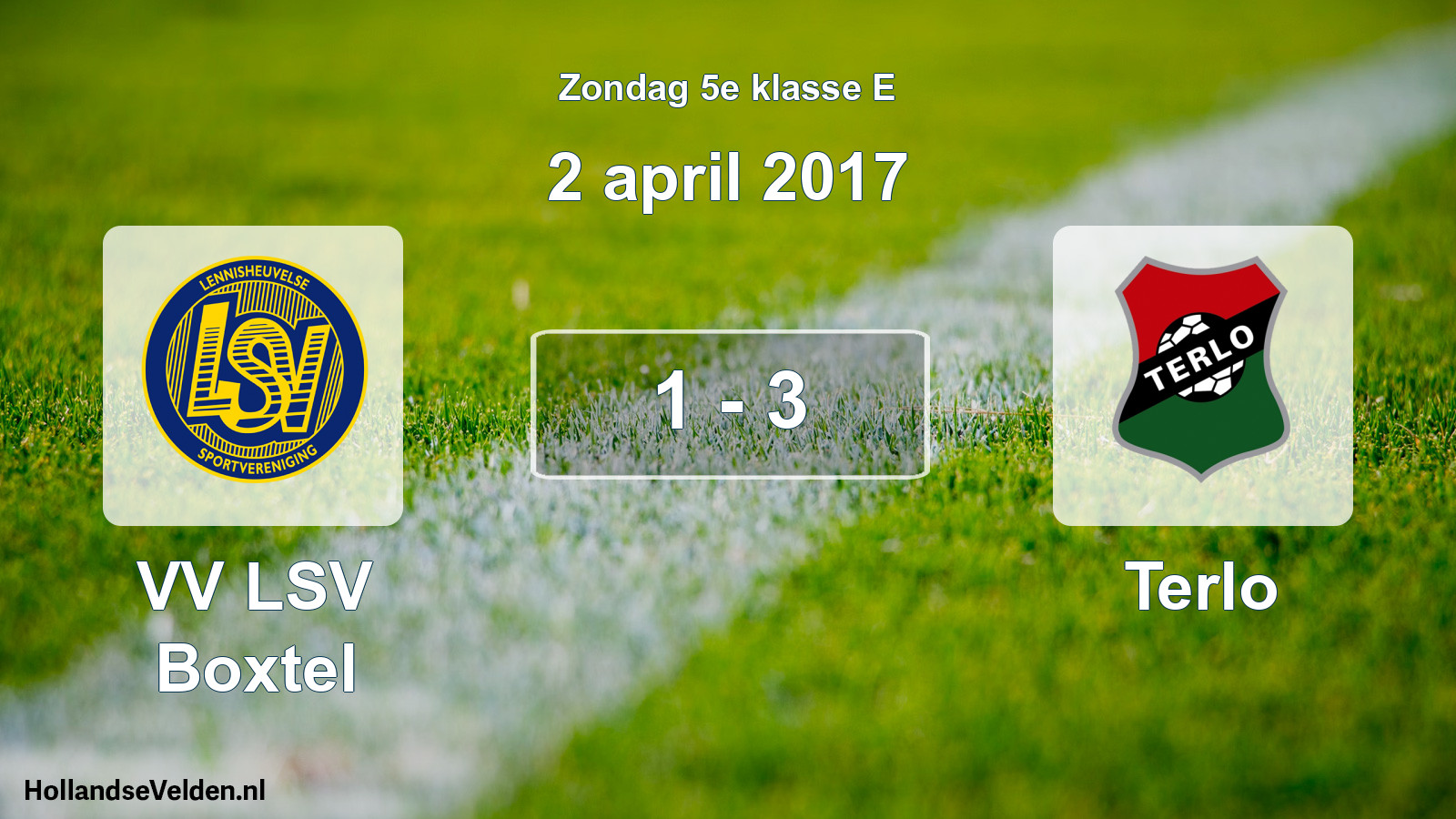 Total number of matches played: VV LSV Boxtel - Terlo 1 - 3 (2 April 2017)