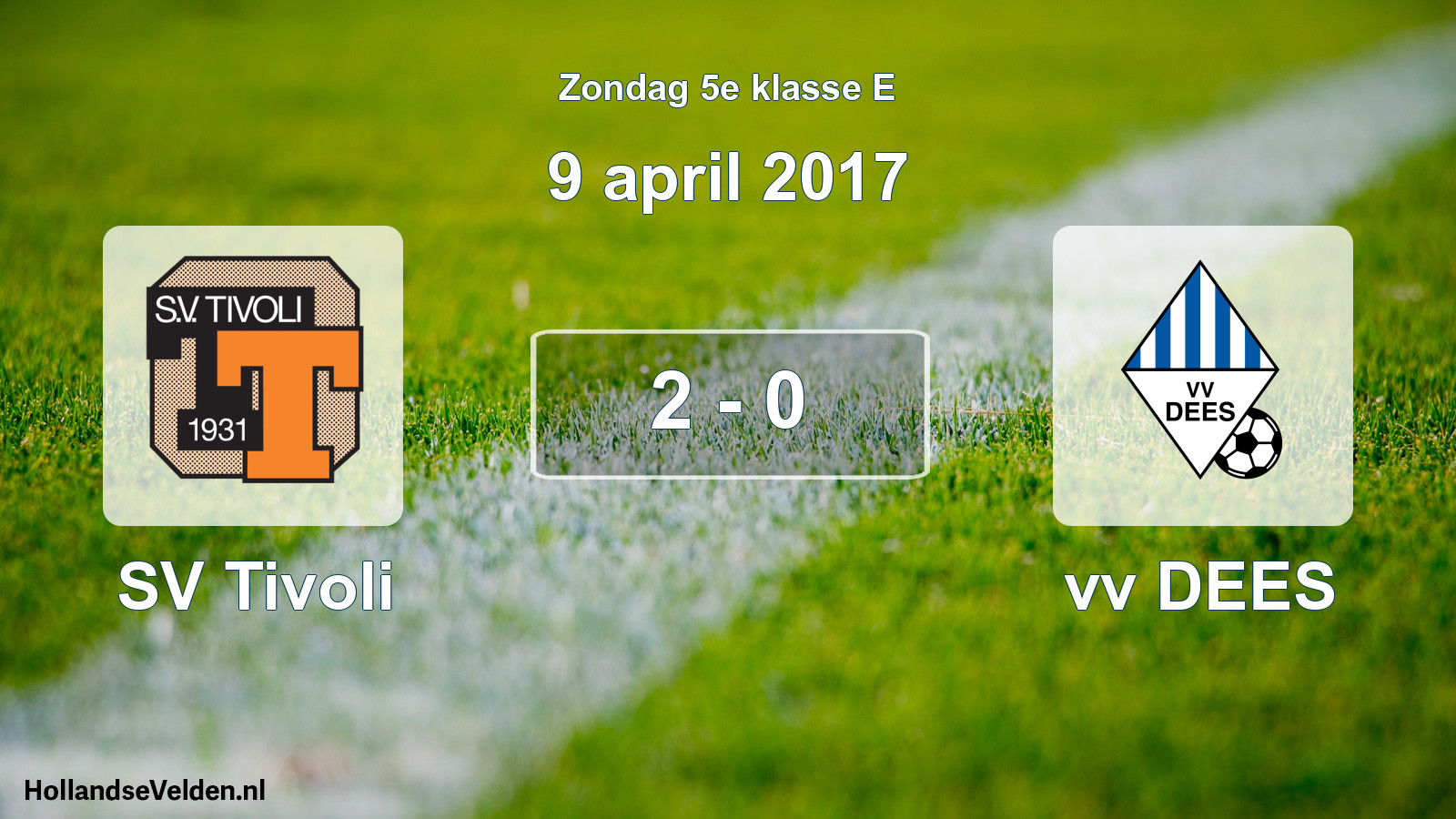 Total number of matches played: SV Tivoli - vv DEES 2 - 0 (9 April 2017)