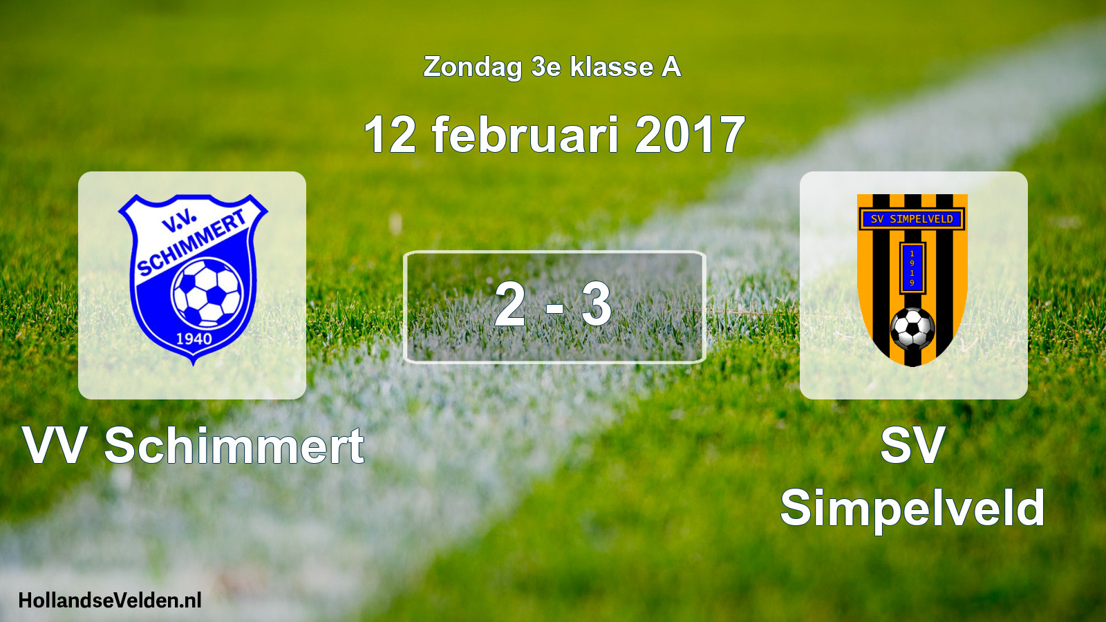 Total number of matches played: VV Schimmert - SV Simpelveld 2 - 3 (12 February 2017)