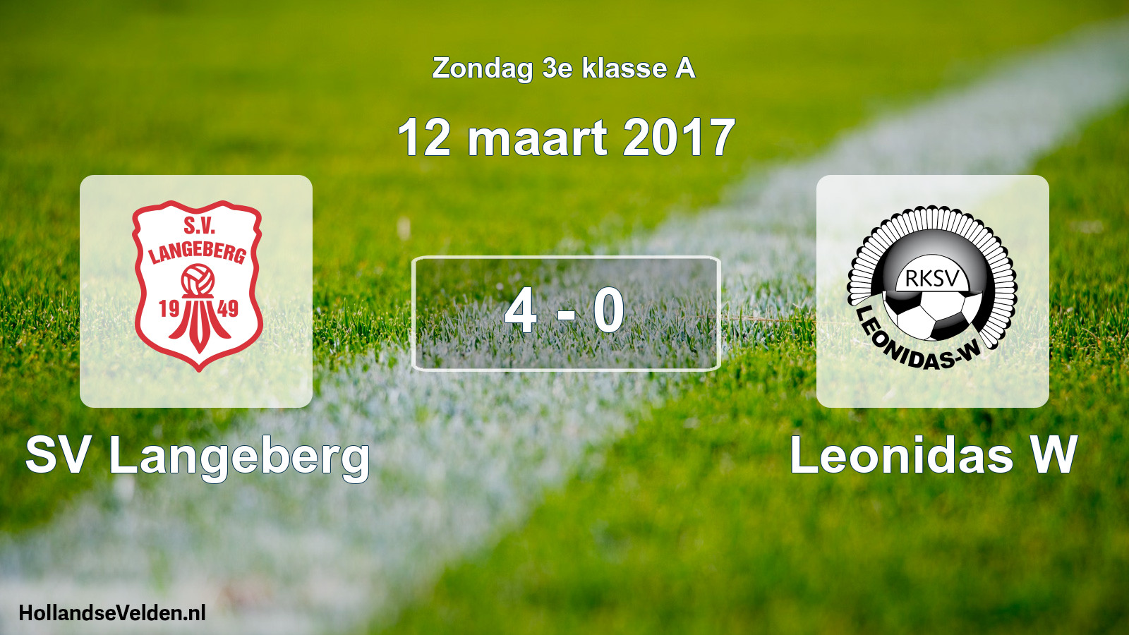 Total number of matches played: SV Langeberg - Leonidas W 4 - 0 (12 March 2017)