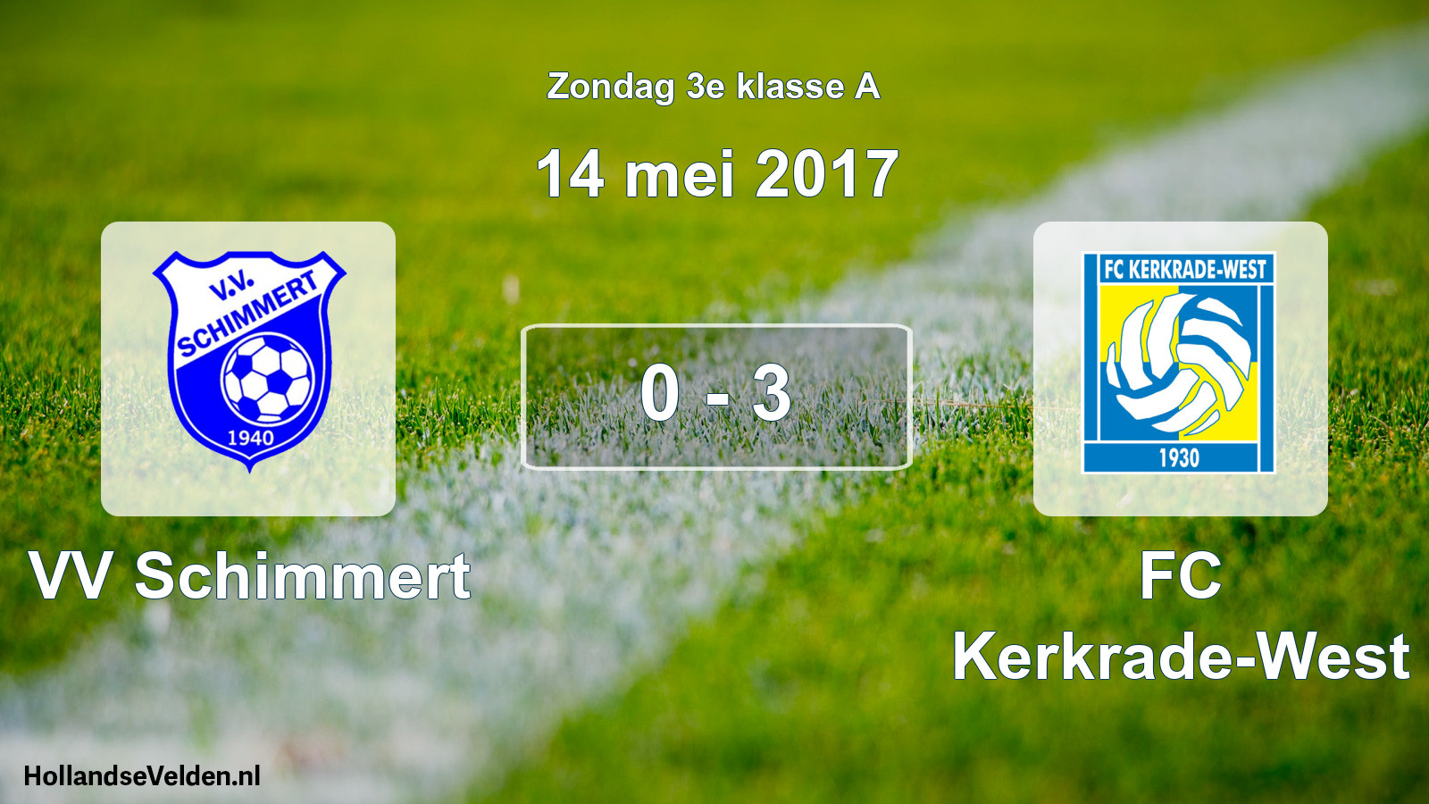 Total number of matches played: VV Schimmert - FC Kerkrade-West 0 - 3 (14 May 2017)