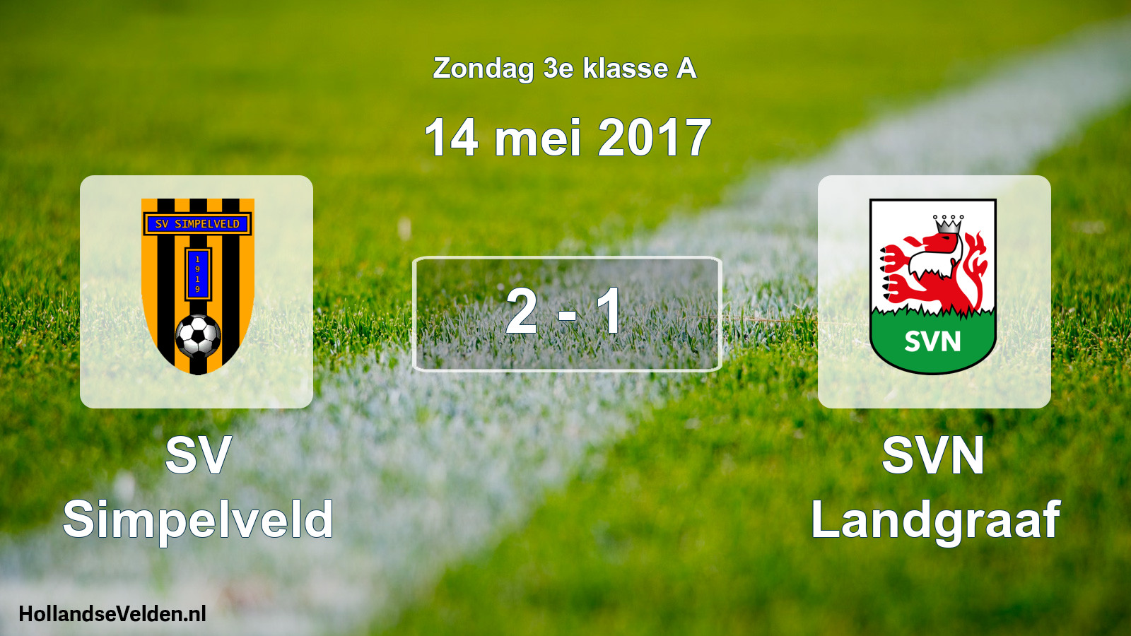 Total number of matches played: SV Simpelveld - SVN Landgraaf 2 - 1 (14 May 2017)