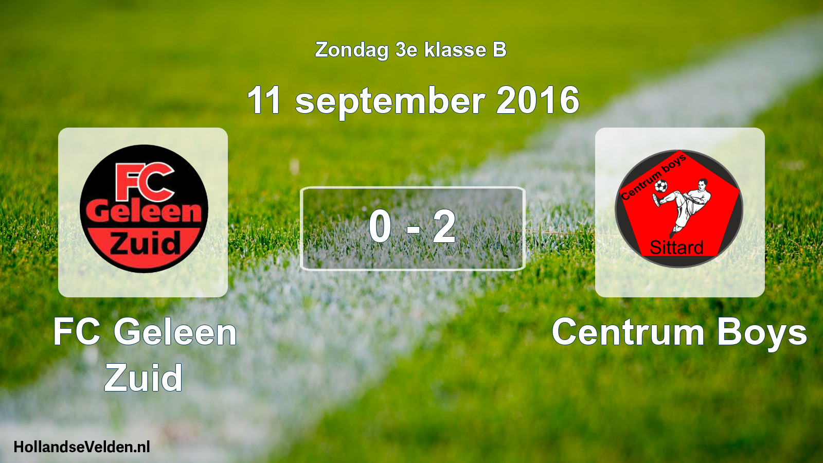 Total number of matches played: FC Geleen Zuid - Centrum Boys 0 - 2 (11 September 2016)