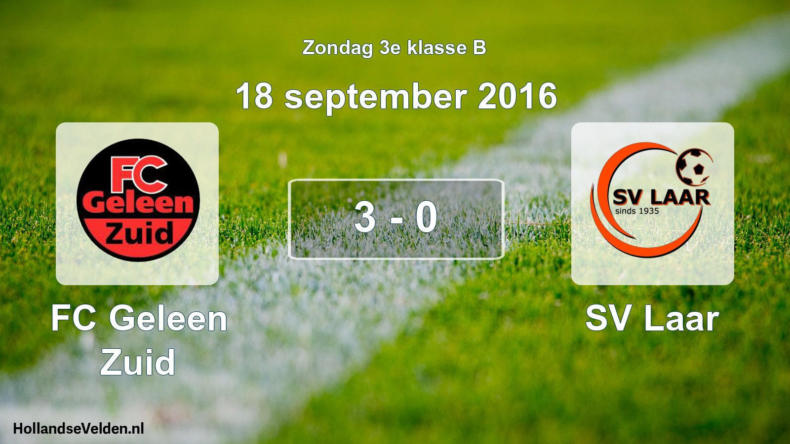 Total number of matches played: FC Geleen Zuid - SV Laar 3 - 0 (18 September 2016)