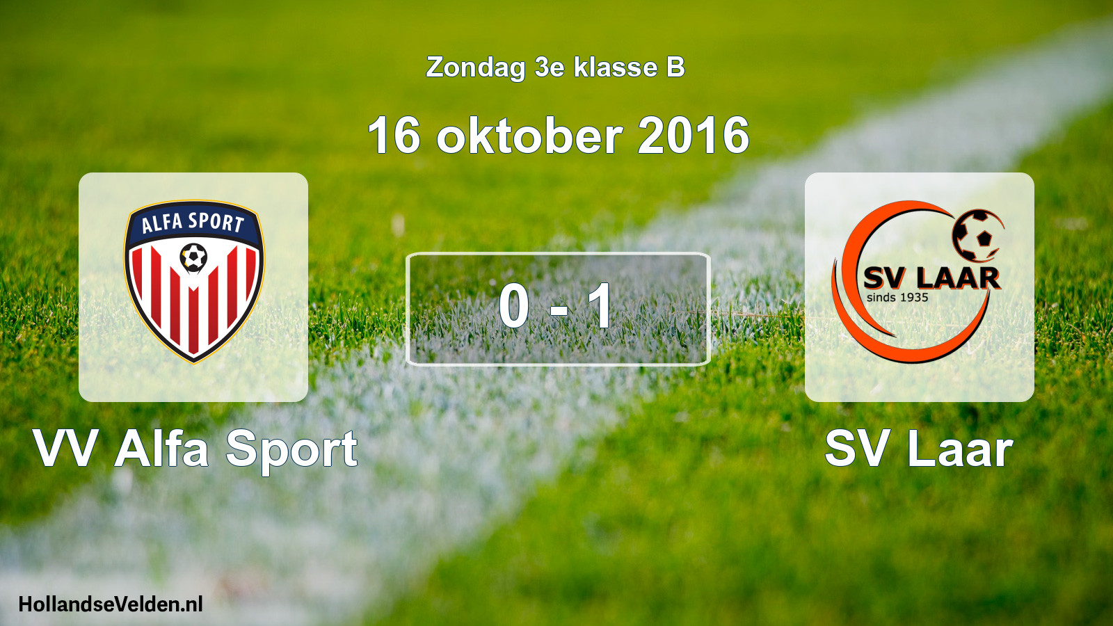 Total number of matches played: VV Alfa Sport - SV Laar 0 - 1 (16 October 2016)