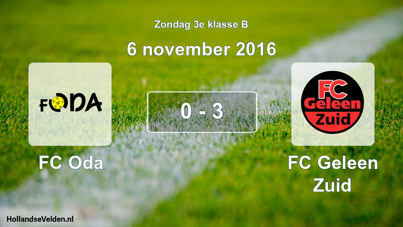 Total number of matches played: FC Oda - FC Geleen Zuid 0 - 3 (6 November 2016)