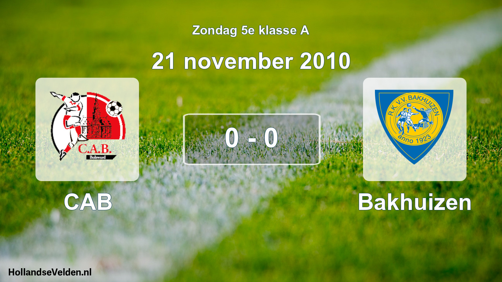 Total number of matches played: CAB - Bakhuizen 0 - 0 (21 November 2010)