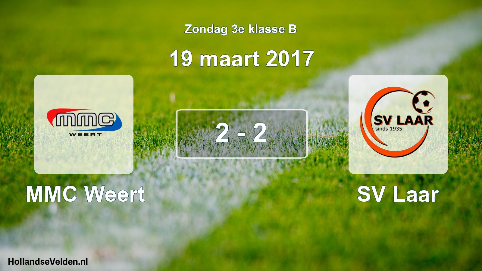 Total number of matches played: MMC Weert - SV Laar 2 - 2 (19 March 2017)