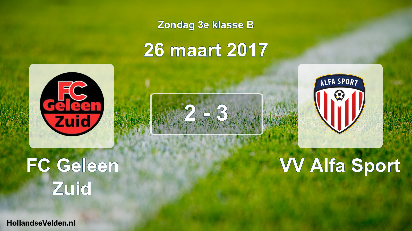 Total number of matches played: FC Geleen Zuid - VV Alfa Sport 2 - 3 (26 March 2017)