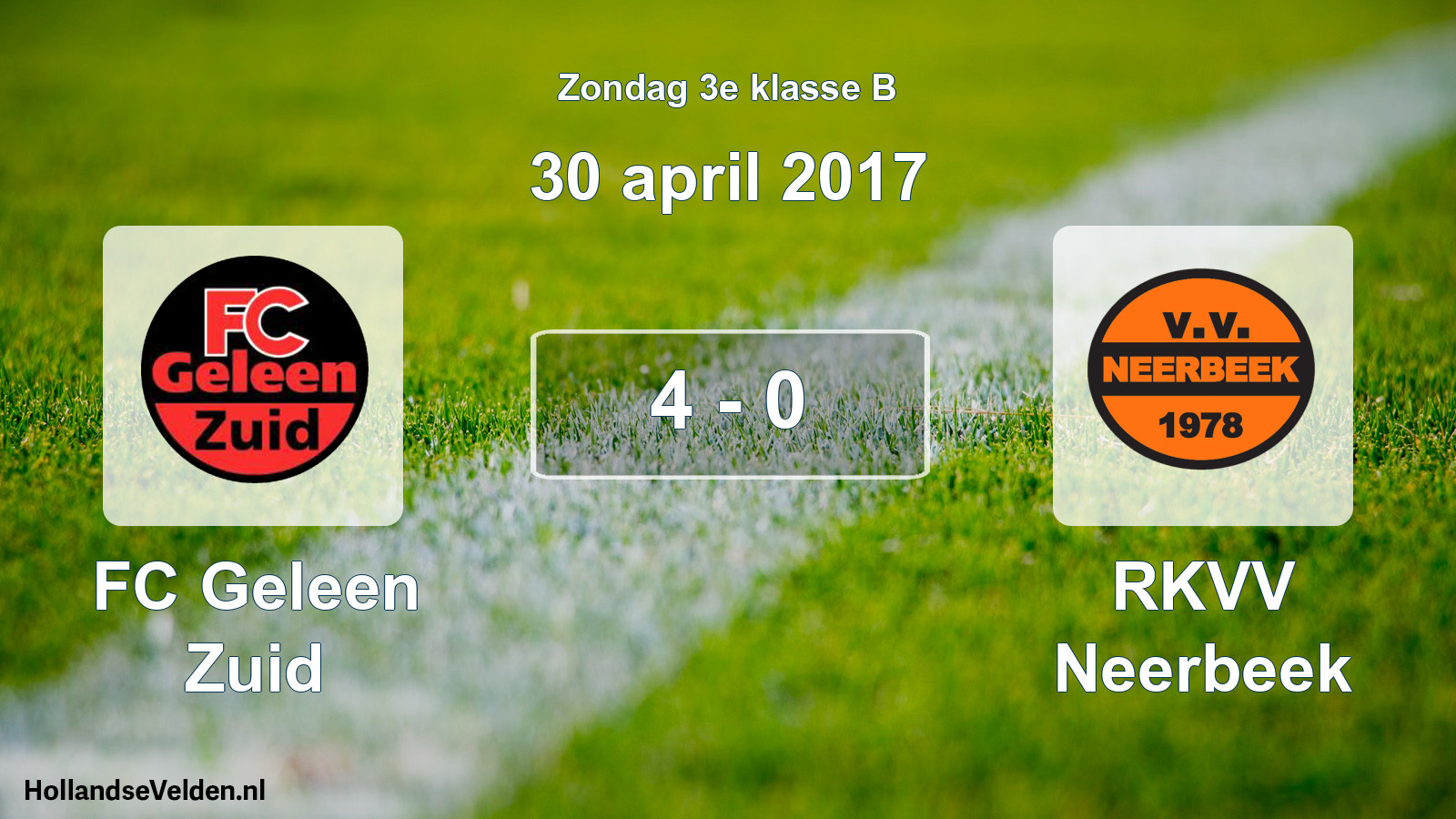 Total number of matches played: FC Geleen Zuid - RKVV Neerbeek 4 - 0 (30 April 2017)