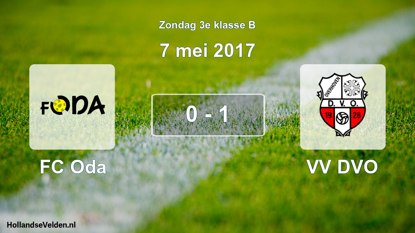 Total number of matches played: FC Oda - VV DVO 0 - 1 (7 May 2017)