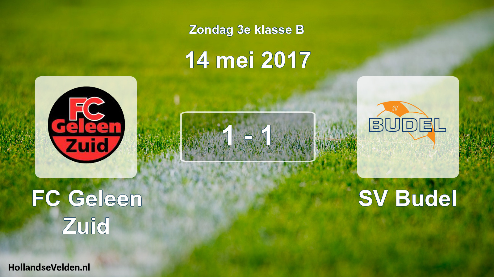 Total number of matches played: FC Geleen Zuid - SV Budel 1 - 1 (14 May 2017)
