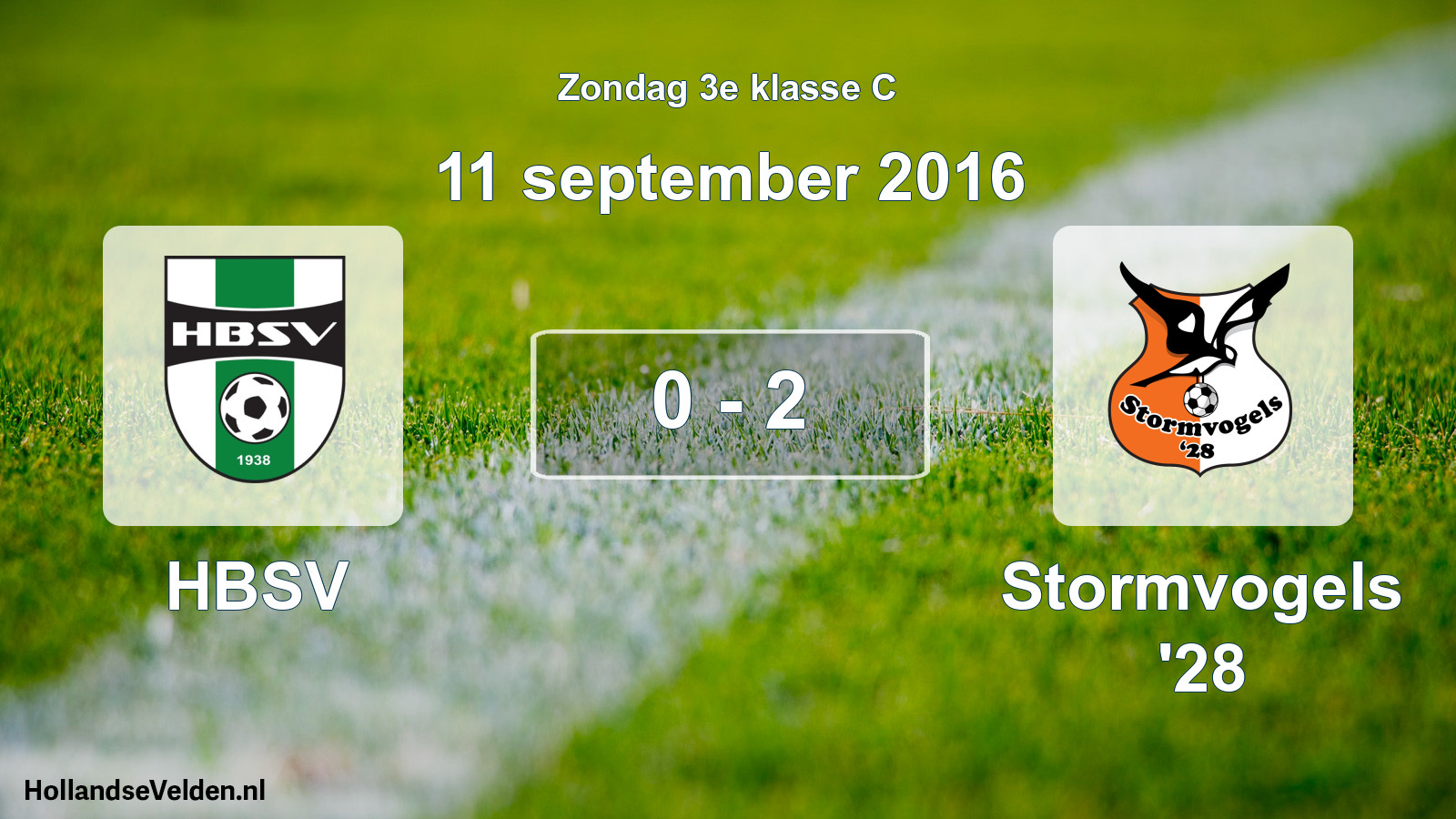 Total number of matches played: HBSV - Stormvogels '28 0 - 2 (11 September 2016)