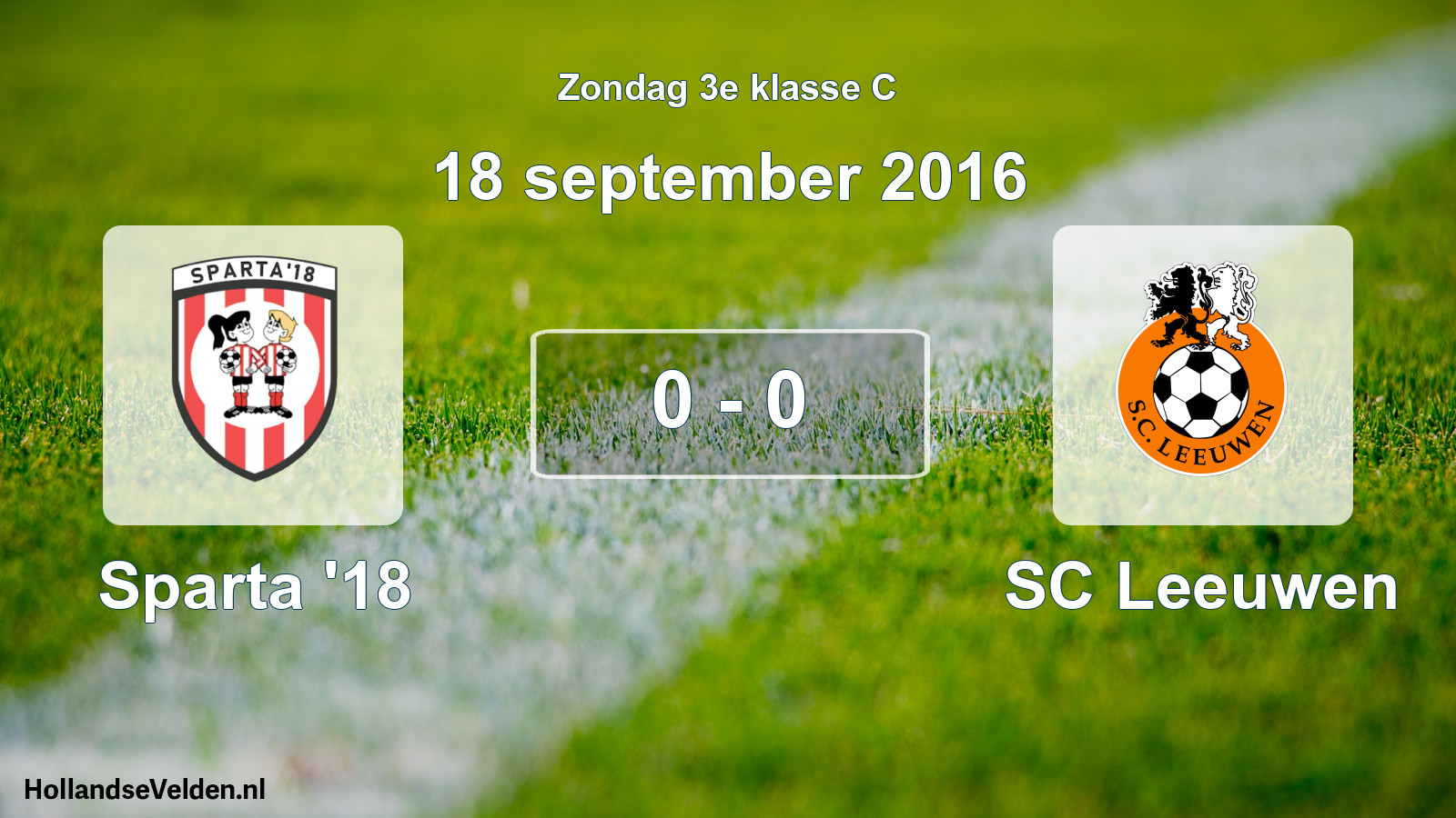 Total number of matches played: Sparta '18 - SC Leeuwen 0 - 0 (18 September 2016)