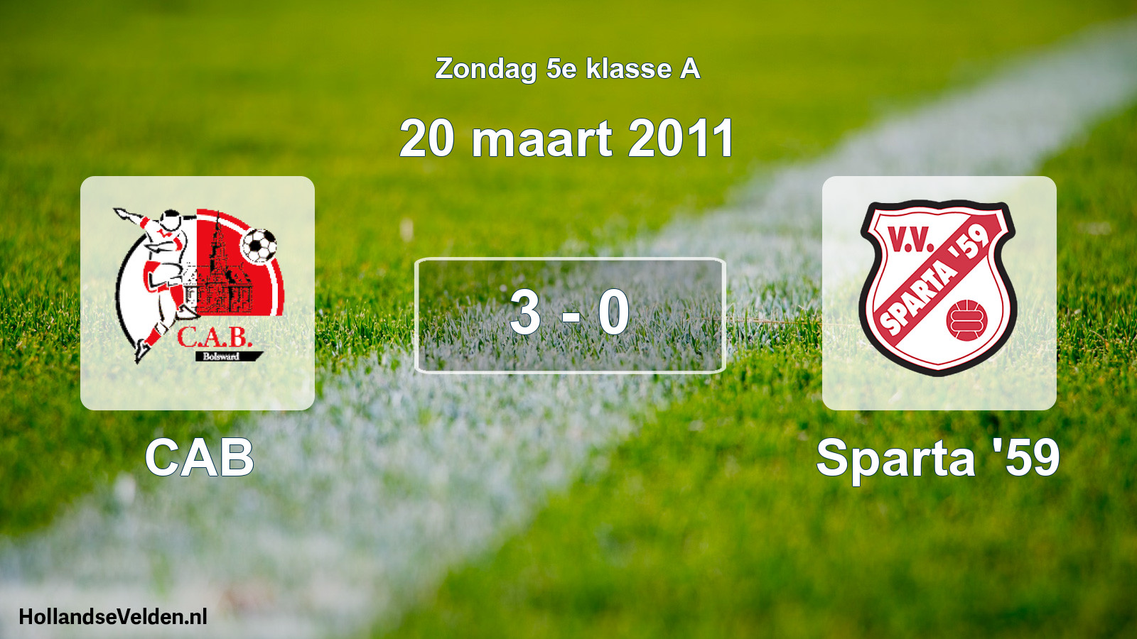 Total number of matches played: CAB - Sparta '59 3 - 0 (20 March 2011)