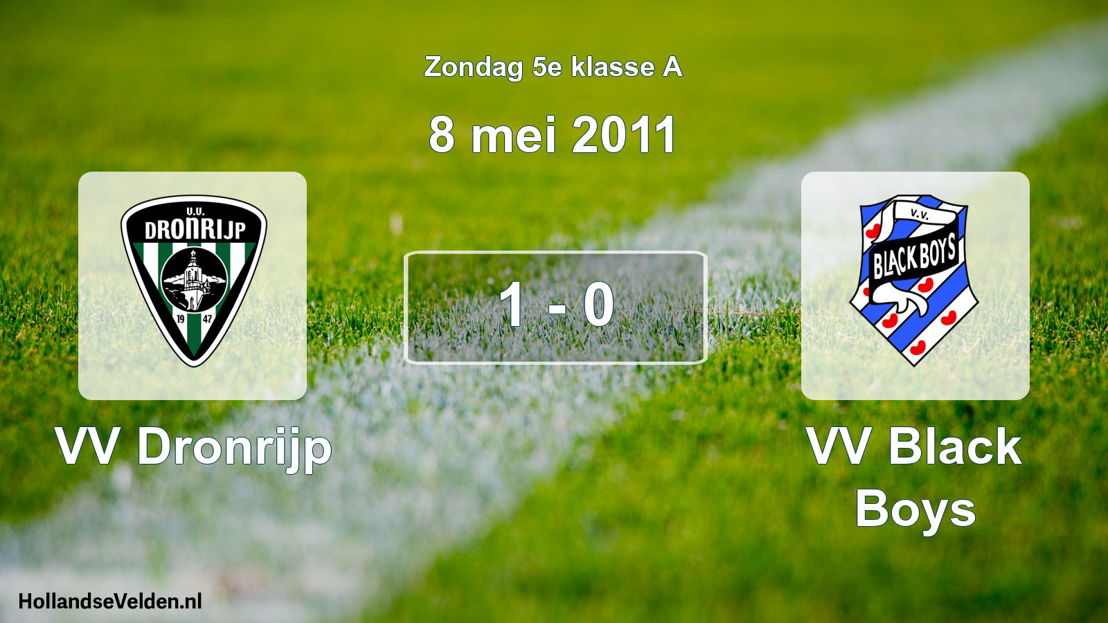 Total number of matches played: VV Dronrijp - VV Black Boys 1 - 0 (8 May 2011)