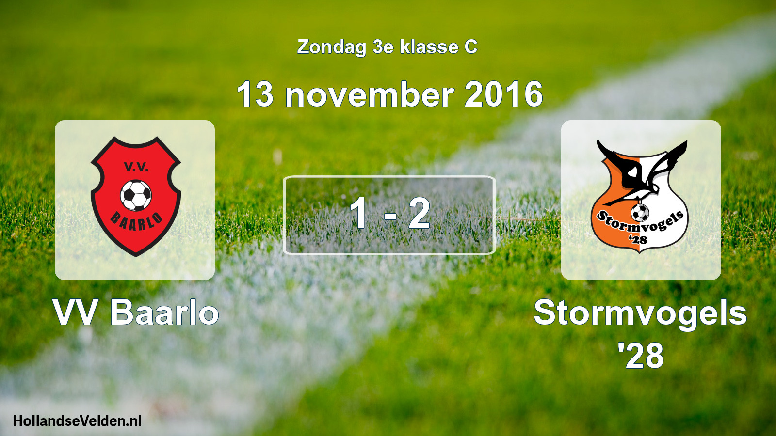 Total number of matches played: VV Baarlo - Stormvogels '28 1 - 2 (13 November 2016)