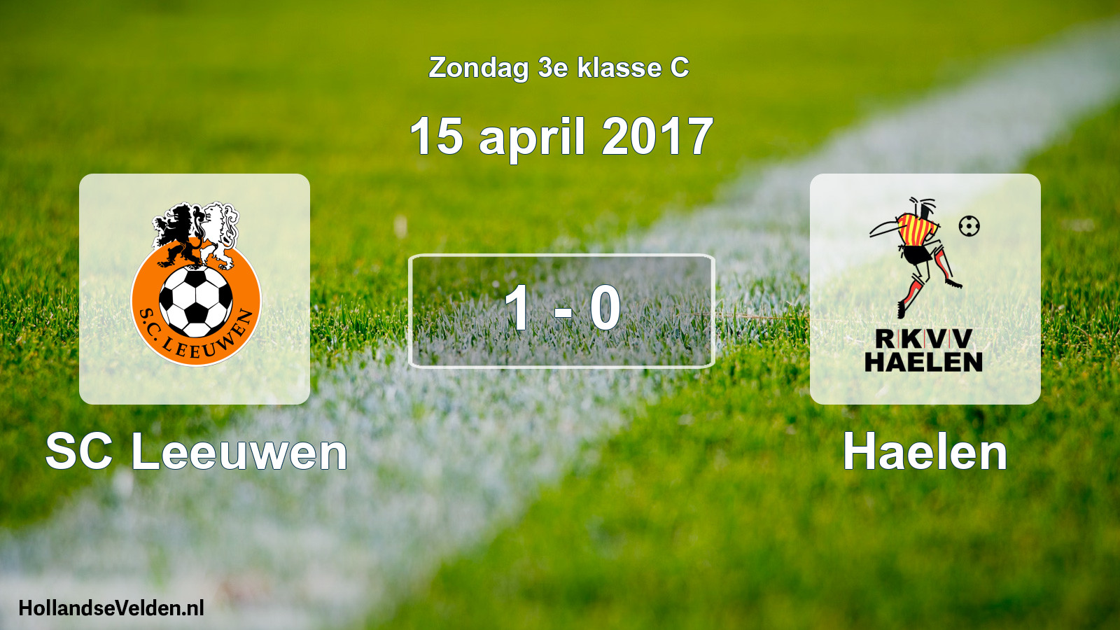 Total number of matches played: SC Leeuwen - Haelen 1 - 0 (15 April 2017)