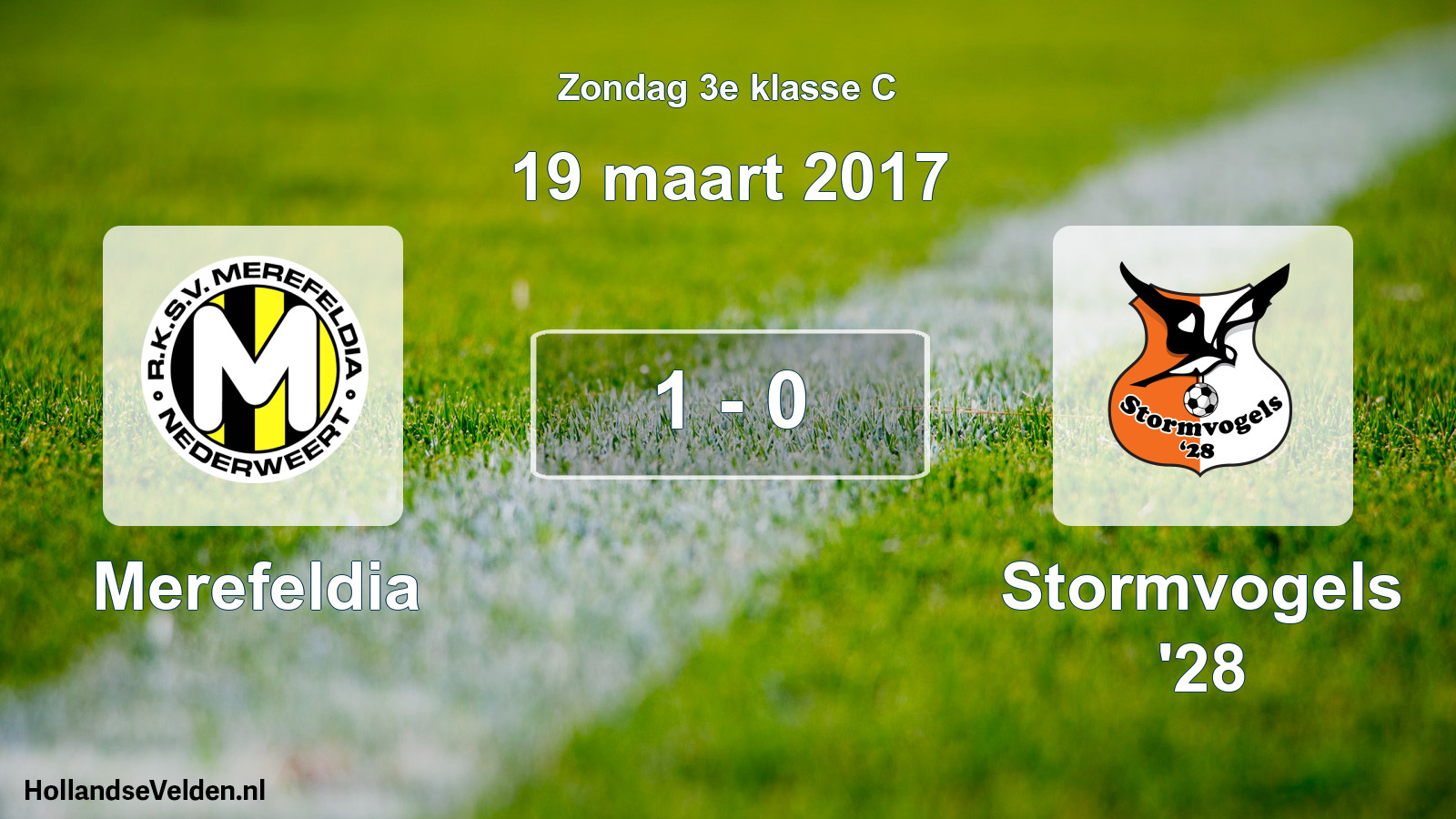 Total number of matches played: Merefeldia - Stormvogels '28 1 - 0 (19 March 2017)