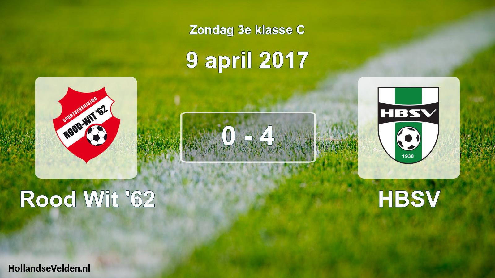 Total number of matches played: Rood Wit '62 - HBSV 0 - 4 (9 April 2017)