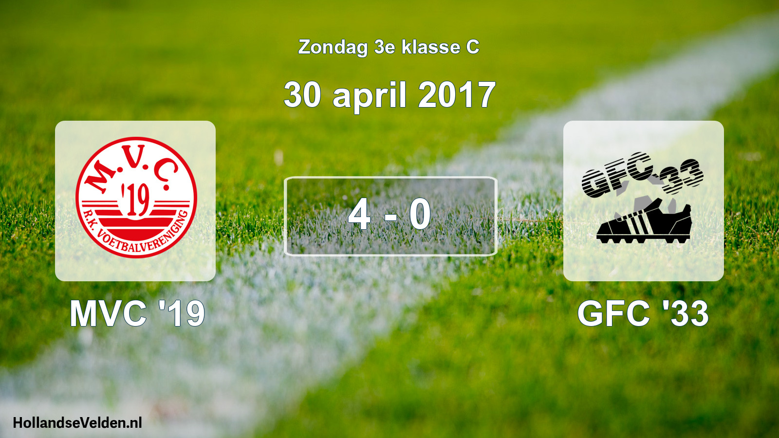 Total number of matches played: MVC '19 - GFC '33 4 - 0 (30 April 2017)