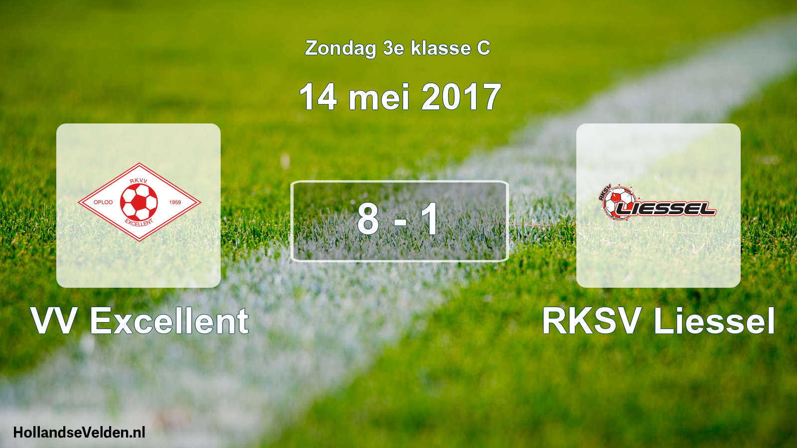 Total number of matches played: VV Excellent - RKSV Liessel 8 - 1 (14 May 2017)