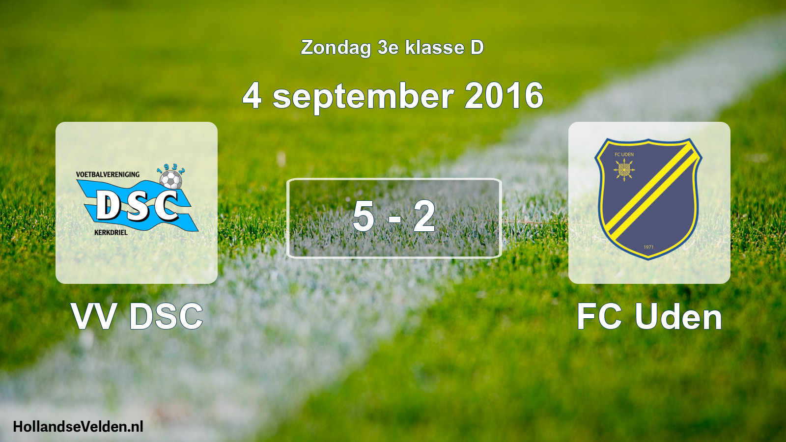 Total number of matches played: VV DSC - FC Uden 5 - 2 (4 September 2016)