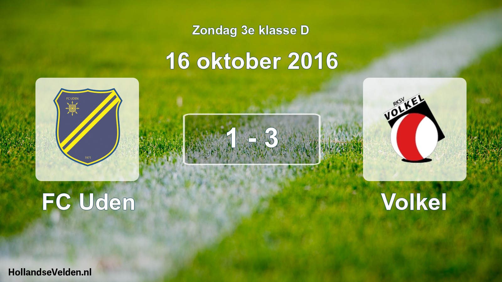 Total number of matches played: FC Uden - Volkel 1 - 3 (16 October 2016)