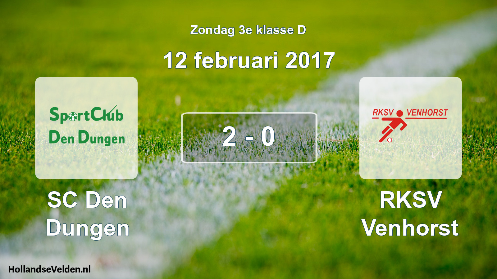 Total number of matches played: SC Den Dungen - RKSV Venhorst 2 - 0 (12 February 2017)