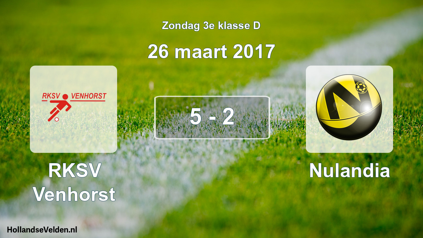 Total number of matches played: RKSV Venhorst - Nulandia 5 - 2 (26 March 2017)