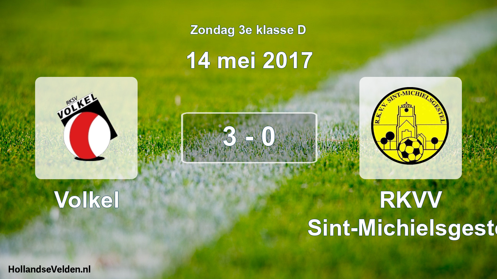 Total number of matches played: Volkel - RKVV Sint-Michielsgestel 3 - 0 (14 May 2017)