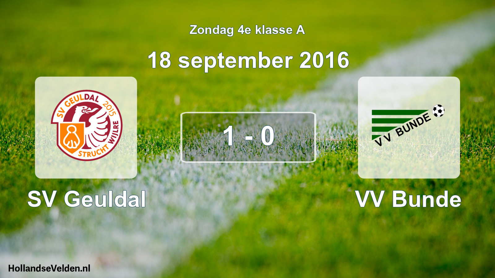 Total number of matches played: SV Geuldal - VV Bunde 1 - 0 (18 September 2016)