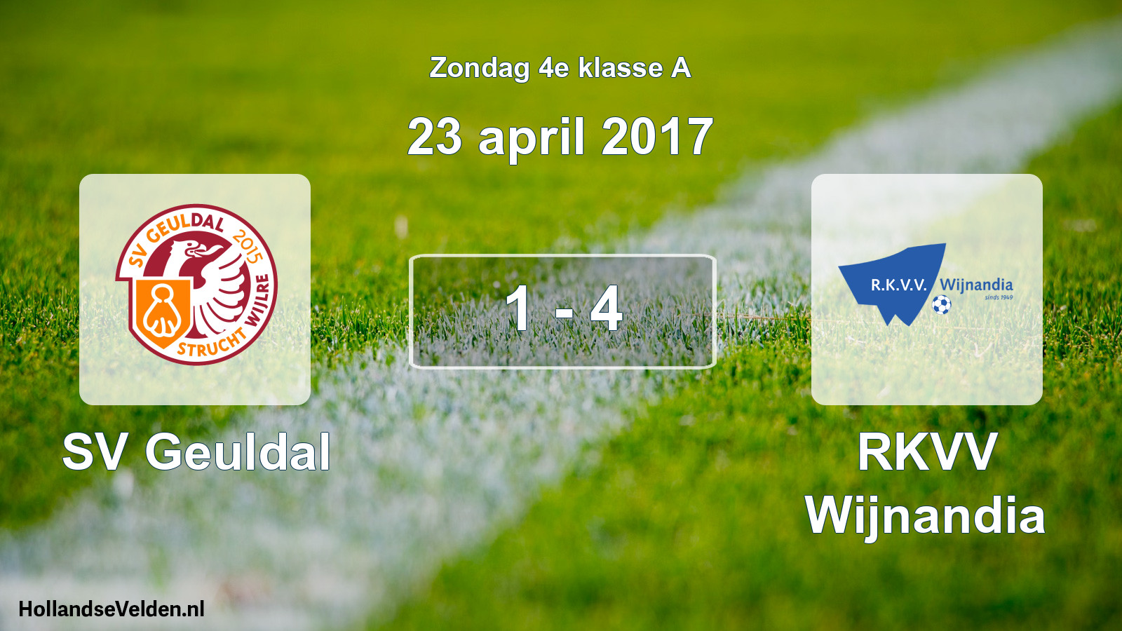 Total number of matches played: SV Geuldal - RKVV Wijnandia 1 - 4 (23 April 2017)
