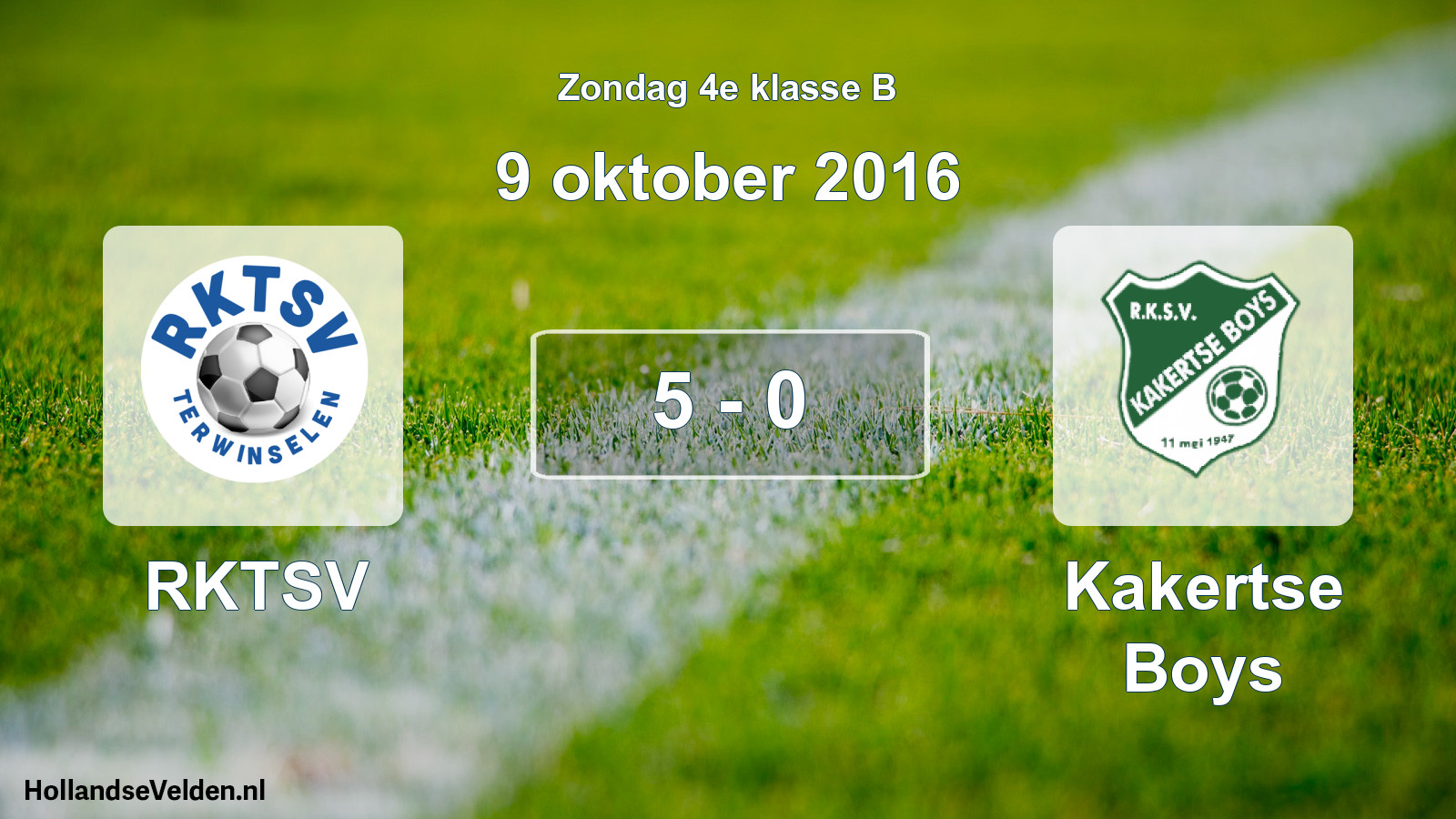 Total number of matches played: RKTSV - Kakertse Boys 5 - 0 (9 October 2016)
