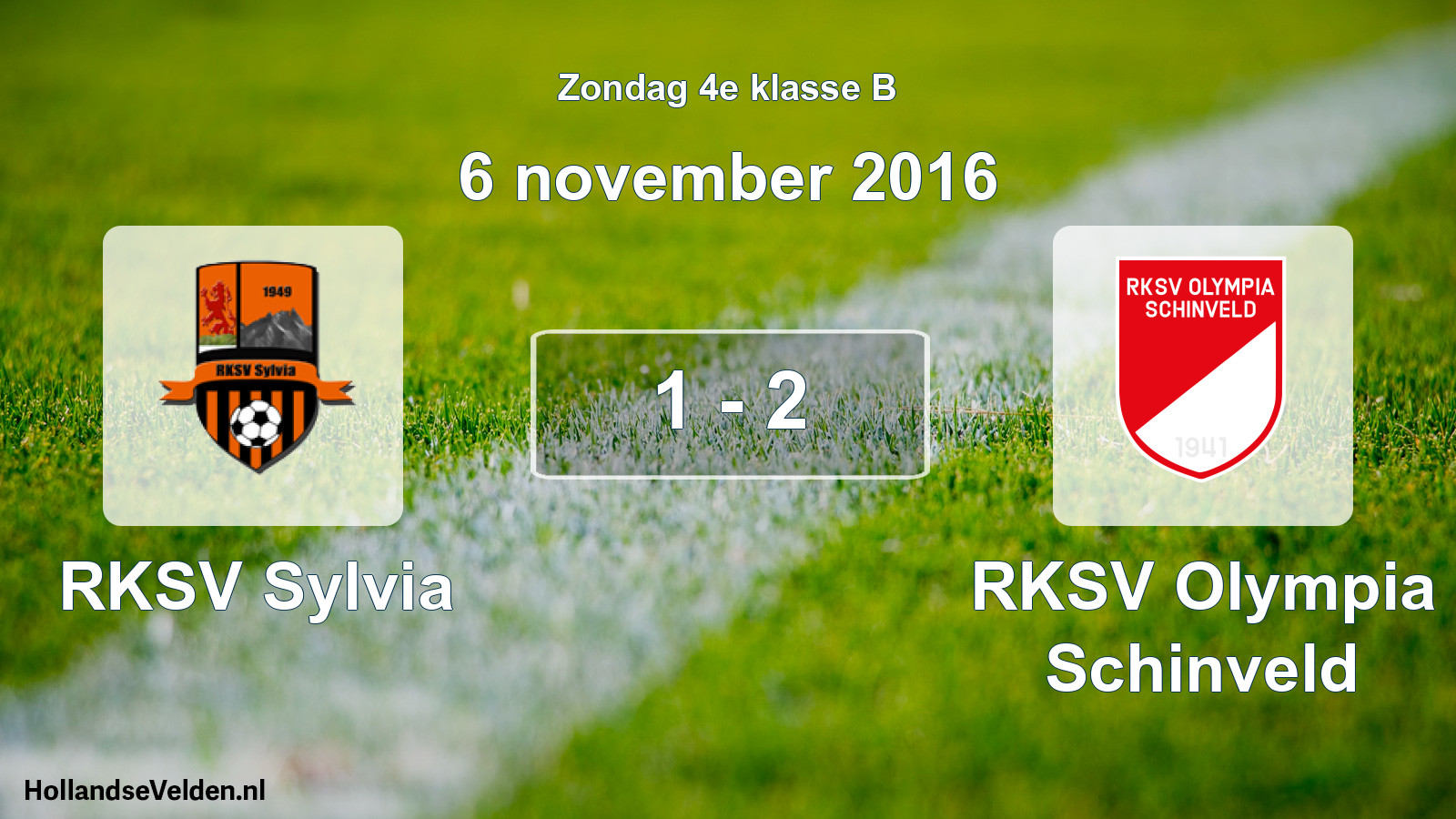 Total number of matches played: RKSV Sylvia - RKSV Olympia Schinveld 1 - 2 (6 November 2016)