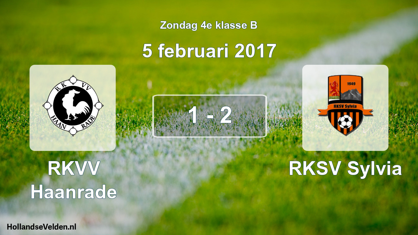 Total number of matches played: RKVV Haanrade - RKSV Sylvia 1 - 2 (5 February 2017)