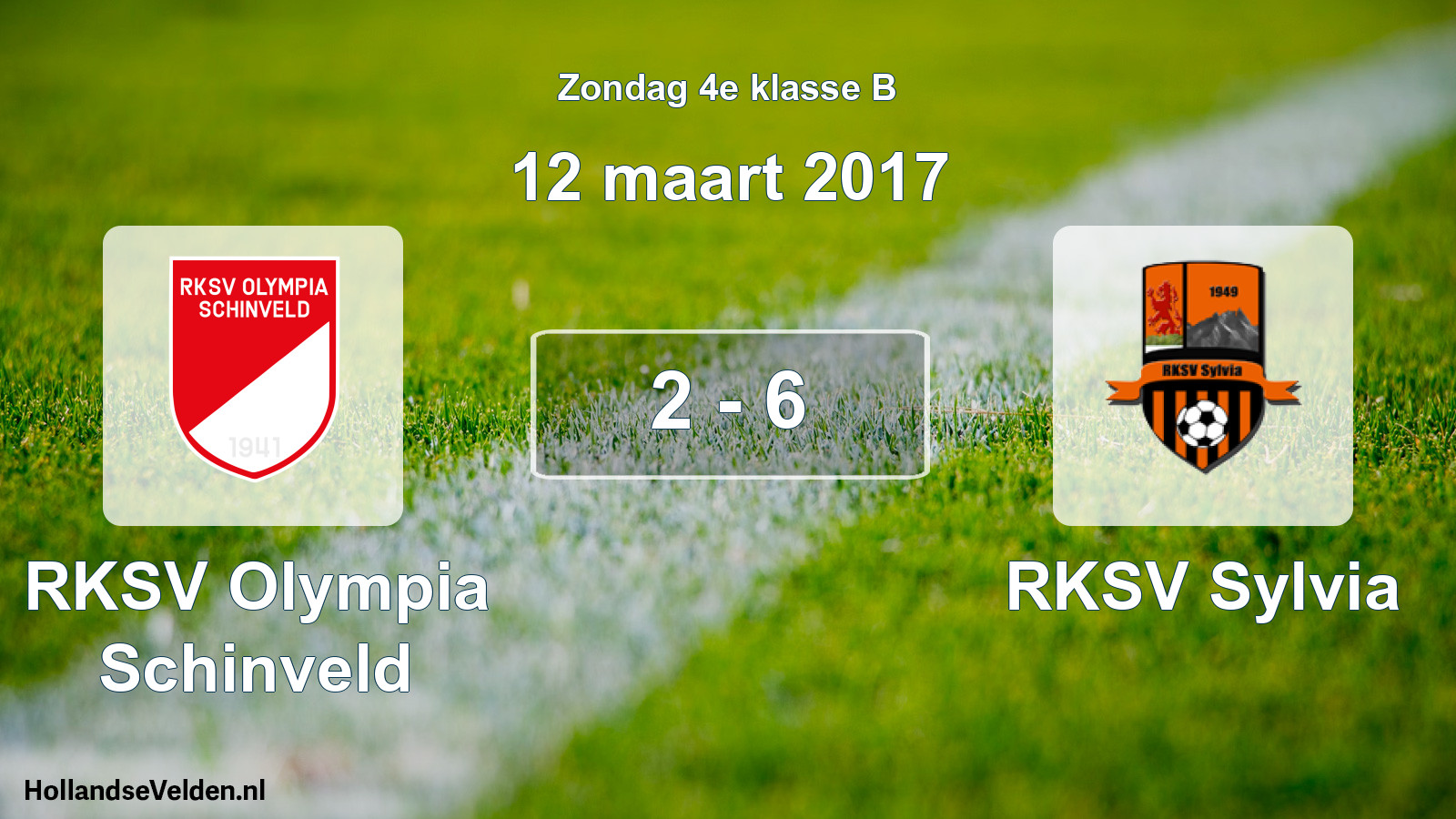 Total number of matches played: RKSV Olympia Schinveld - RKSV Sylvia 2 - 6 (12 March 2017)