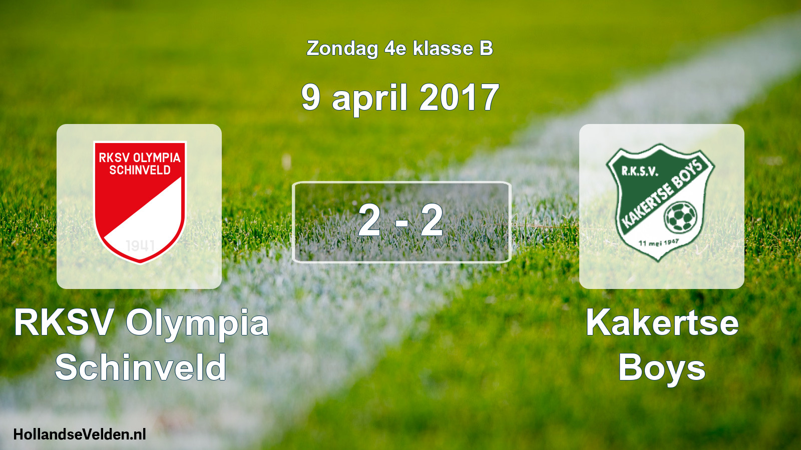 Total number of matches played: RKSV Olympia Schinveld - Kakertse Boys 2 - 2 (9 April 2017)